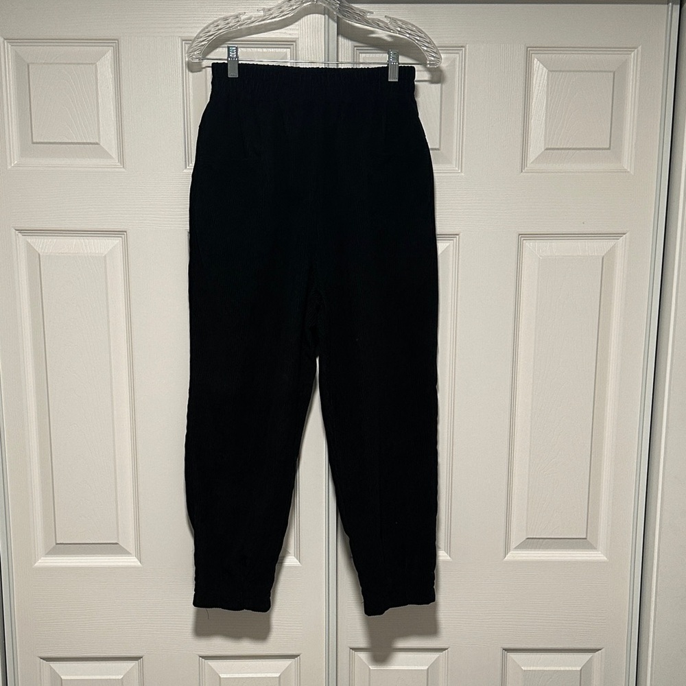 Black Zenana (Three Bird Nest) Corduroy Barrel Pant
